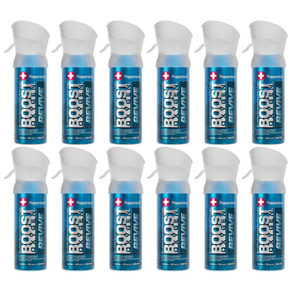 Boost Oxygen Pocket Size 3L Respiratory Support Canister, Peppermint (12 Pack)