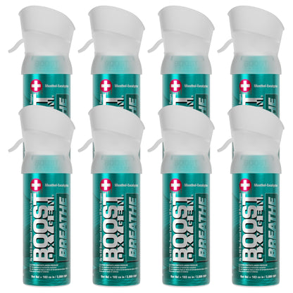 Boost Oxygen Pocket Size 3 Liter Respiratory Support Canister, Menthol (4 Pack)
