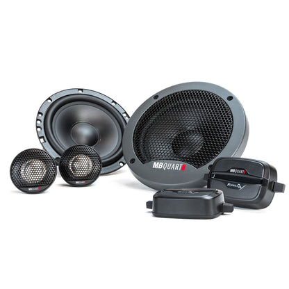 MB Quart FSB-216 6.5 Inch 2-Way Car Component Speakers, 150W Peak Power, Black