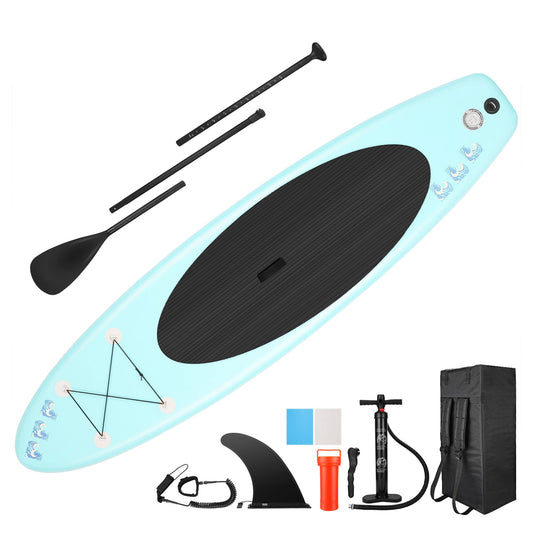 Ancheer iSUP Inflatable Stand Up Paddle Board with Bag and Accessories, Blue