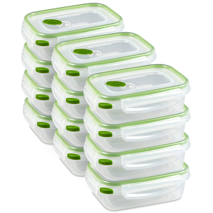 Sterilite 3.1 Cup Rectangular UltraSeal Food Storage Container, Green (12 Pack)