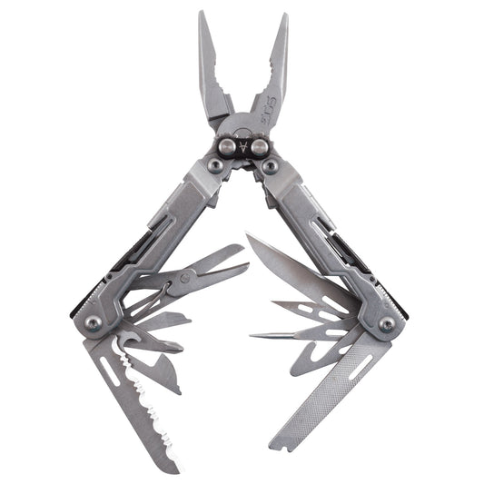 SOG PowerPint Stainless Steel Folding 18 Multi Purpose Pocket EDC Tool, Silver