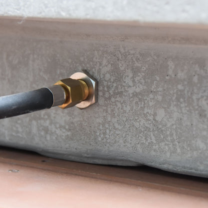 Elementi Manhattan 56 In Concrete Outdoor 45,000 BTU Natural Gas Fire Pit Table