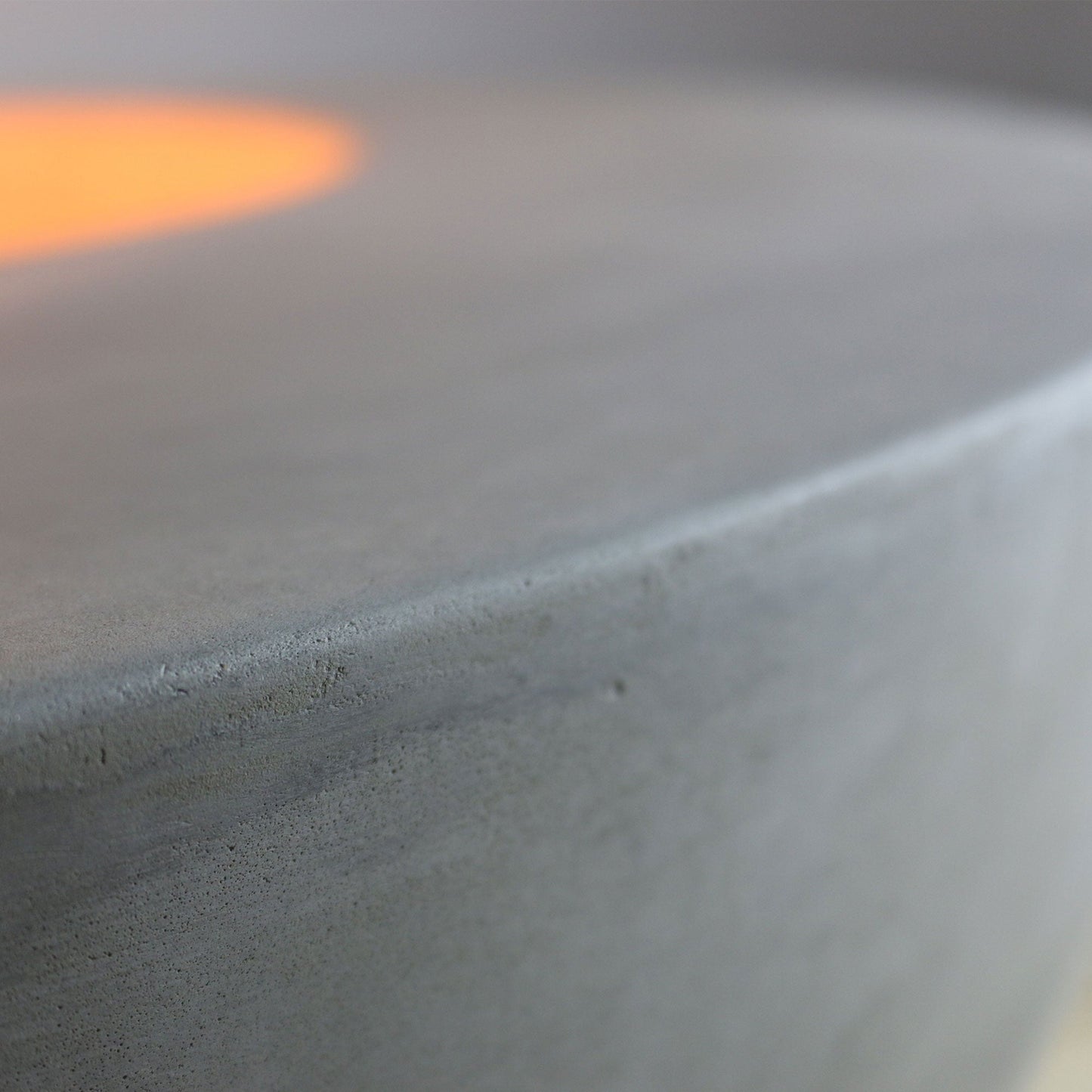 Elementi Natural Gas Concrete Lunar Bowl Fire Pit w/ Auto Ignition, Clean Flame