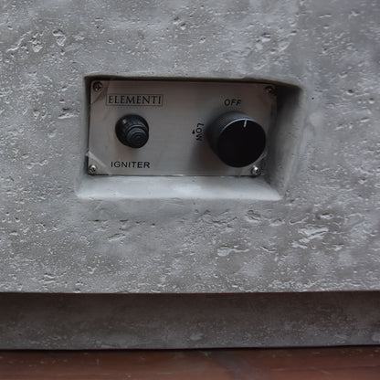 Elementi Manhattan 36" Concrete Outdoor 45,000 BTU Liquid Propane Fire Pit Table