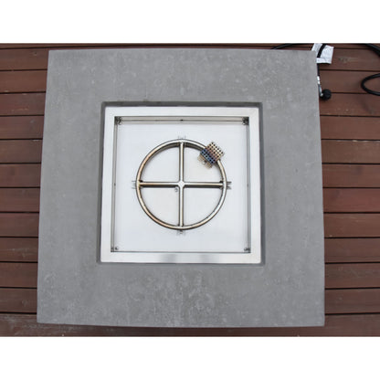 Elementi Manhattan 36" Concrete Outdoor 45,000 BTU Liquid Propane Fire Pit Table