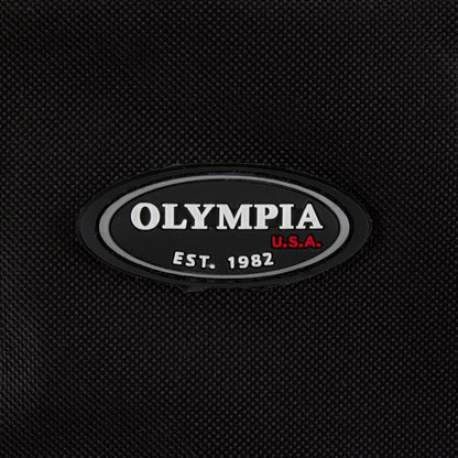 Olympia 26 Inch 8 Pocket U Shape Rolling Duffel Bag w/ Retractable Handle, Black