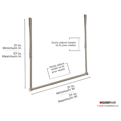 Closetmaid Adjustable Height Double Hang Closet Organizing Storage Rod, Nickel