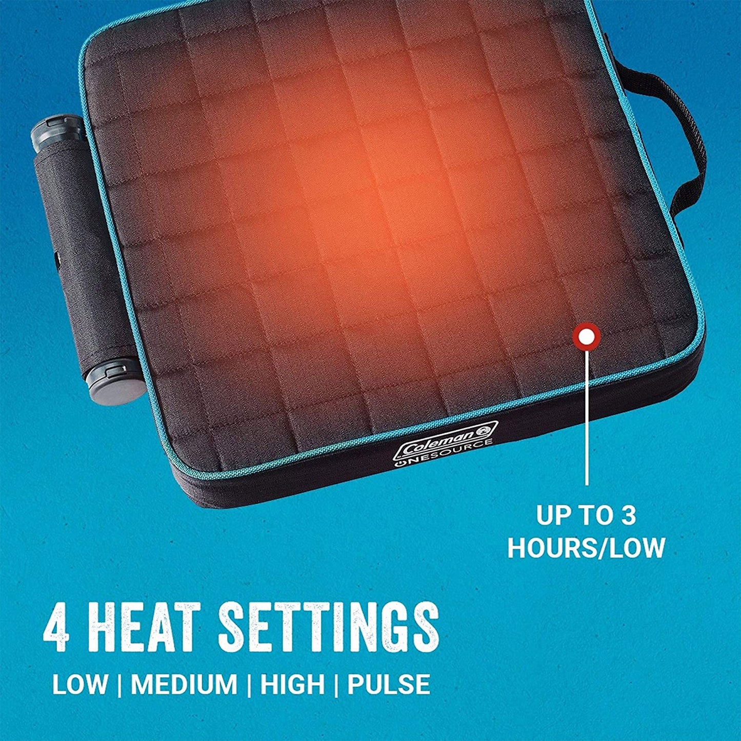 Coleman OneSource Outdoor Heated Camping Chair Pad with Rechargable Battery