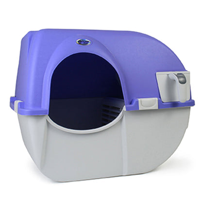 Omega Paw Roll 'n Clean Self Cleaning Cat Kitten Litter Box with Litter Box Mat
