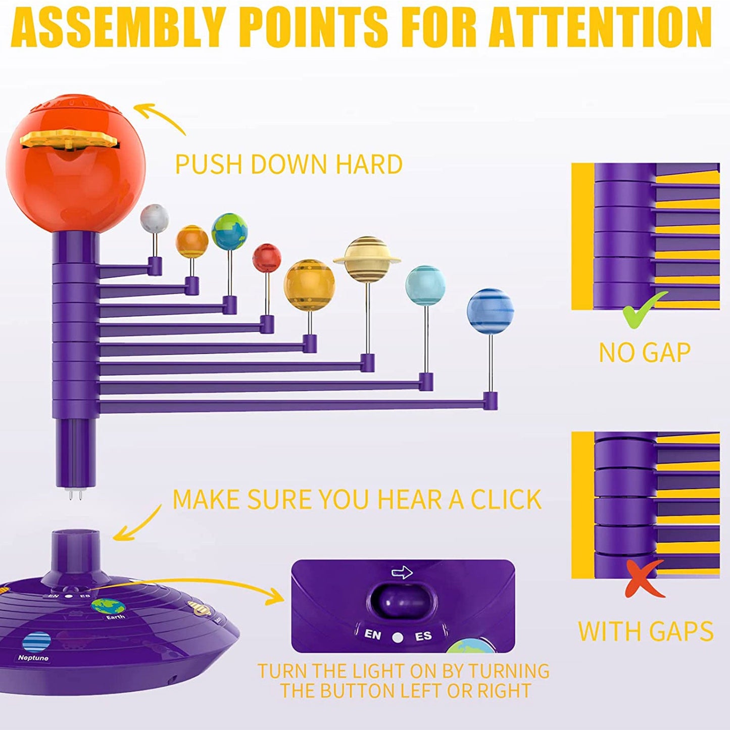 Science Can Solar System Planetary Electronic Projector with 3 Viewing Discs