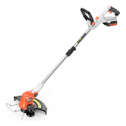 PAXCESS SF8A220 20 Volt 12 Inch Cordless String Trimmer Yard Tool with Battery