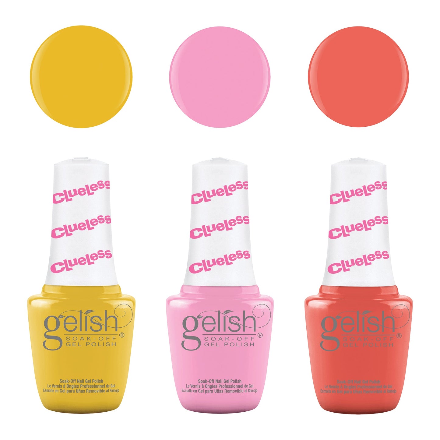 Gelish Mini Clueless Collection 9 mL Soak Off Gel Nail Polish Set, 3 Color Pack