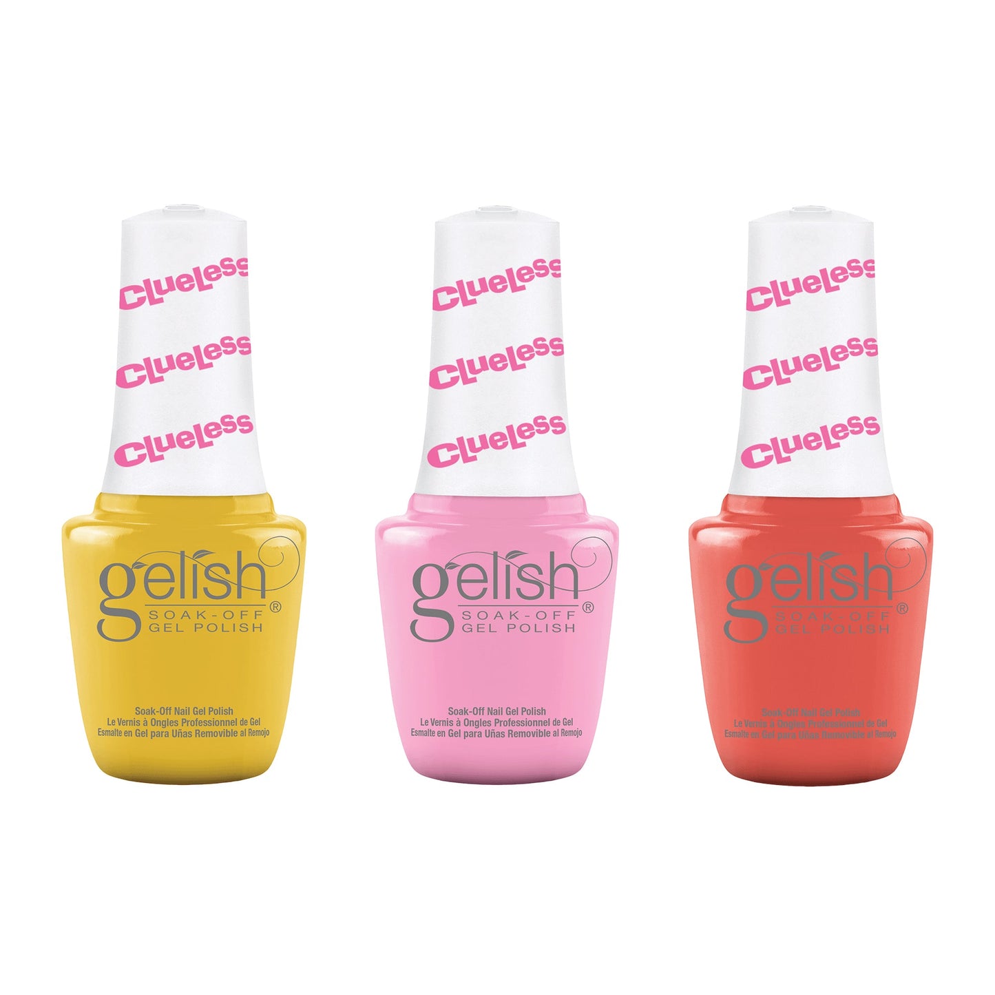Gelish Mini Clueless Collection 9 mL Soak Off Gel Nail Polish Set, 3 Color Pack
