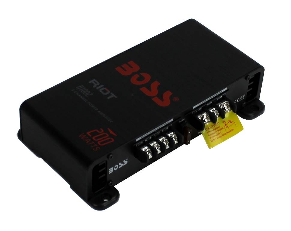 BOSS Audio R1002 Riot 200W 2-Channel Class A/B Car Audio High Power Amplifier