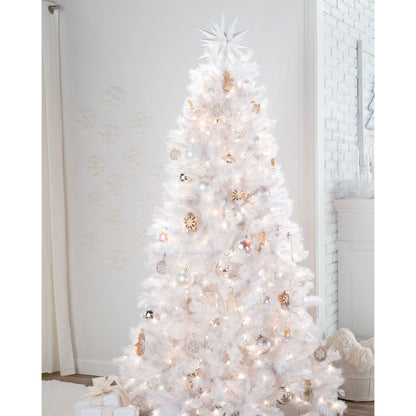 Treetopia Moonlight White 7 Foot Artificial Unlit Christmas Holiday Tree w/Stand