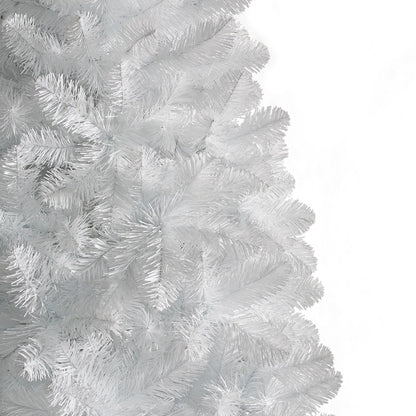 Treetopia All Snowed In White 8 Ft Artificial Prelit Slim Christmas Tree w/Stand