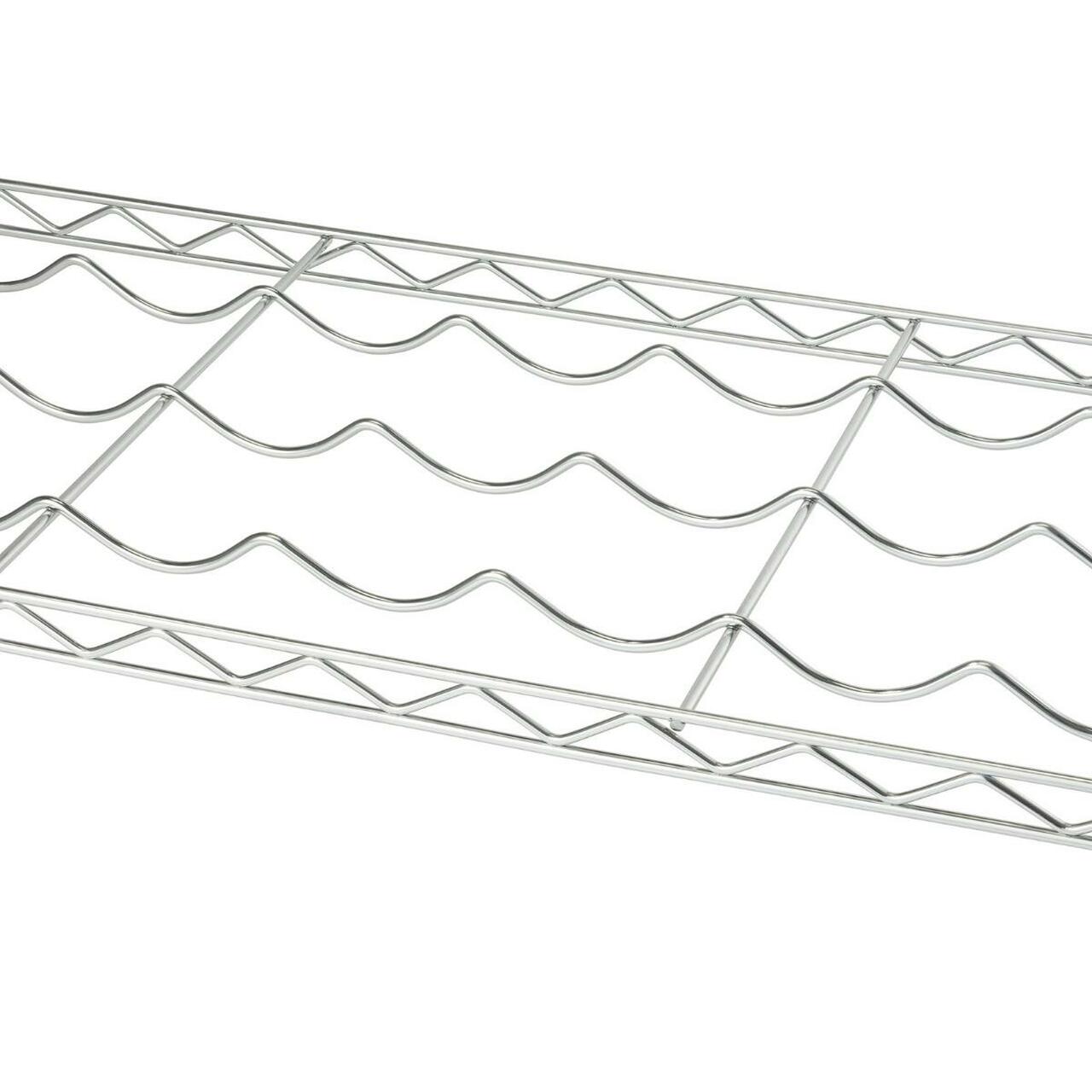 TRINITY EcoStorage 4 Shelf Adjustable Wire Shelving 36 Bottle Wine Rack, Chrome