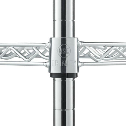 TRINITY EcoStorage 4 Shelf Adjustable Wire Shelving 36 Bottle Wine Rack, Chrome