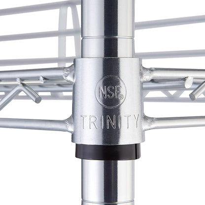 TRINITY EcoStorage Heavy Duty 6 Tier Adjustable Wire Shelving w/ Wheels, Chrome
