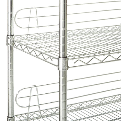 TRINITY EcoStorage Heavy Duty 6 Tier Adjustable Wire Shelving w/ Wheels, Chrome