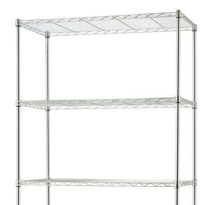 TRINITY BASICS EcoStorage 5 Tier Adjustable Wire Shelving with Wheels, Chrome