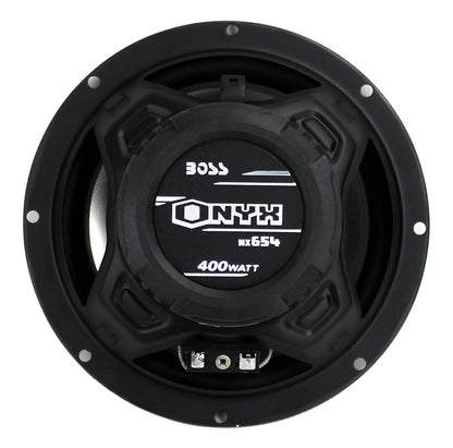 BOSS Audio NX654 Onyx 6.5" 400W 4-Way 4-Ohm Car Audio Coaxial Speaker Set, Pair
