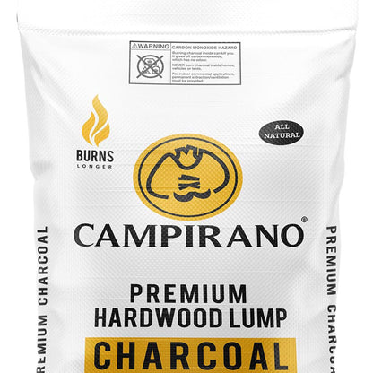 Campirano Premium Hardwood Black Lump Grill & Smoker Charcoal, 40lb Bag (3 Pack)