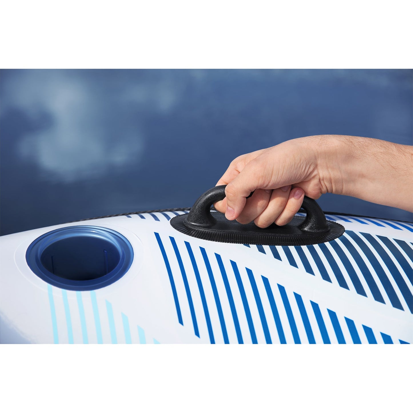 Bestway 43116E Hydro Force Rapid Rider Single River Inner Tube, Blue and White