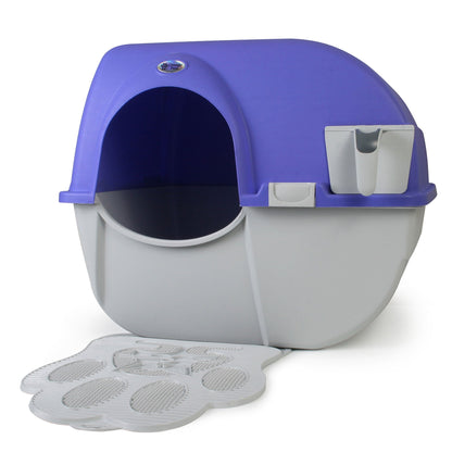 Omega Paw Roll 'n Clean Self Cleaning Cat Kitten Litter Box with Litter Box Mat