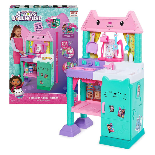 Spin Master Gabby's Dollhouse Cakey Kitchen Playset w/ Accessories and Play Food