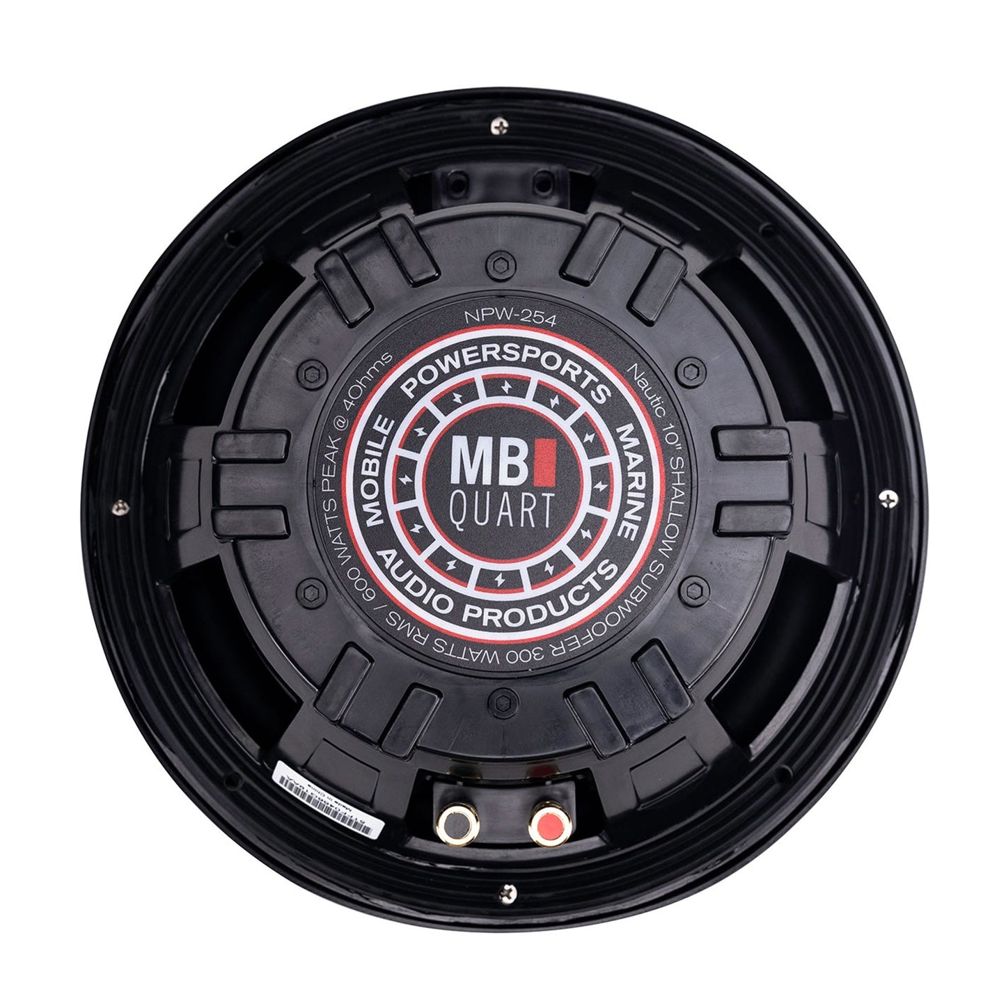 MB Quart NPW-254 Nautic Premium 10" 600W 4 Ohm Shallow Subwoofer Boat Speaker
