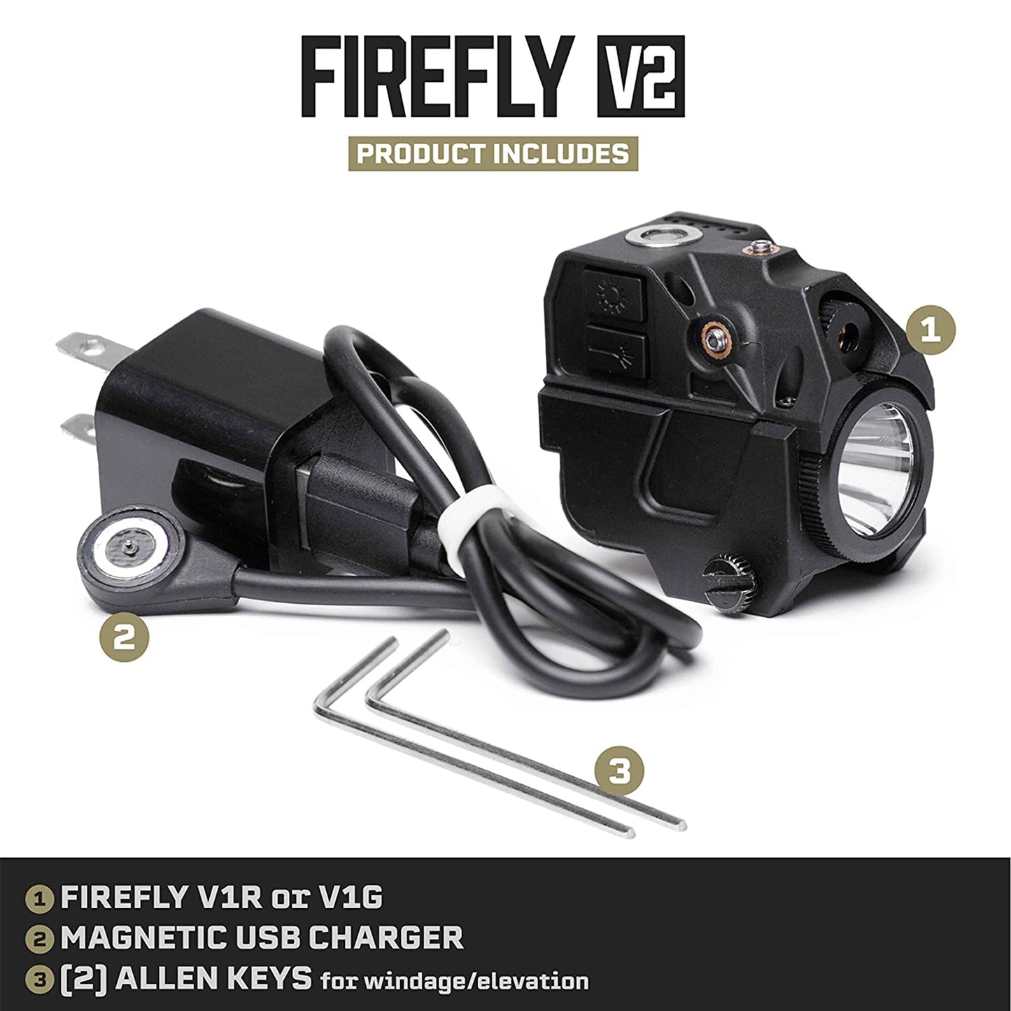 Tacticon Firefly V2 Flashlight Precision Laser Sight for Hunting, Green Laser