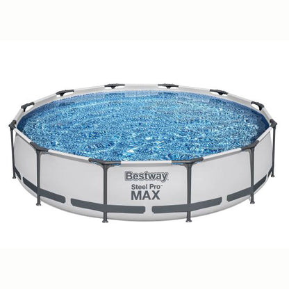 Bestway Steel Pro Max 12' x 30" Round Above Ground Frame Pool & Flowclear Cover
