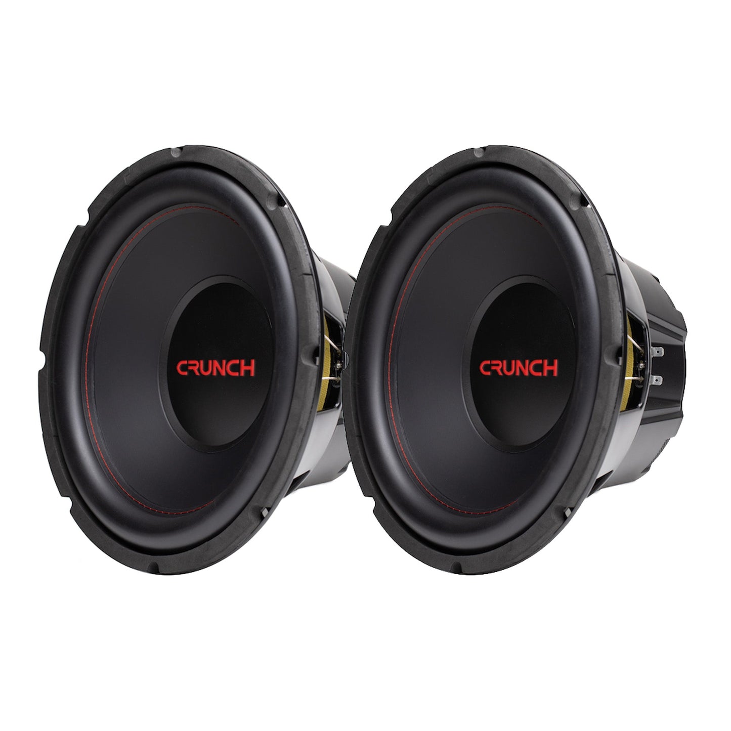 Crunch CRW12D4 12 Inch MAX 4 Ohm Dual Voice Coil Car Subwoofer Speakers (2 Pack)