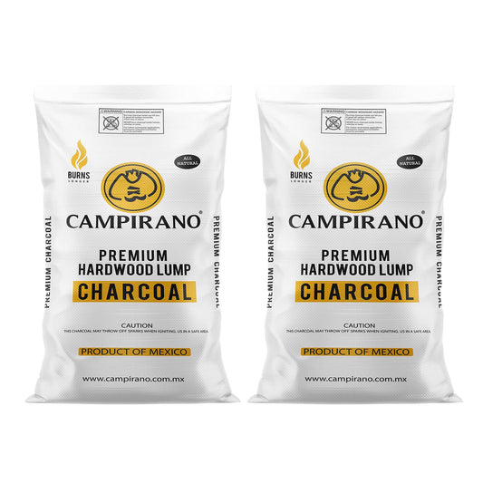 Campirano Premium Hardwood Black Lump Grill & Smoker Charcoal, 40lb Bag (2 Pack)