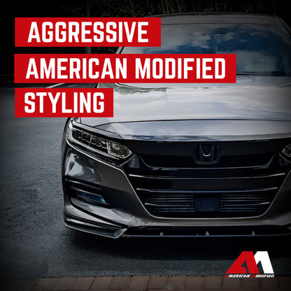 AMERICAN MODIFIED 2018 to 2020 Honda Accord Aerodynamic Front Lip Spoiler, Black