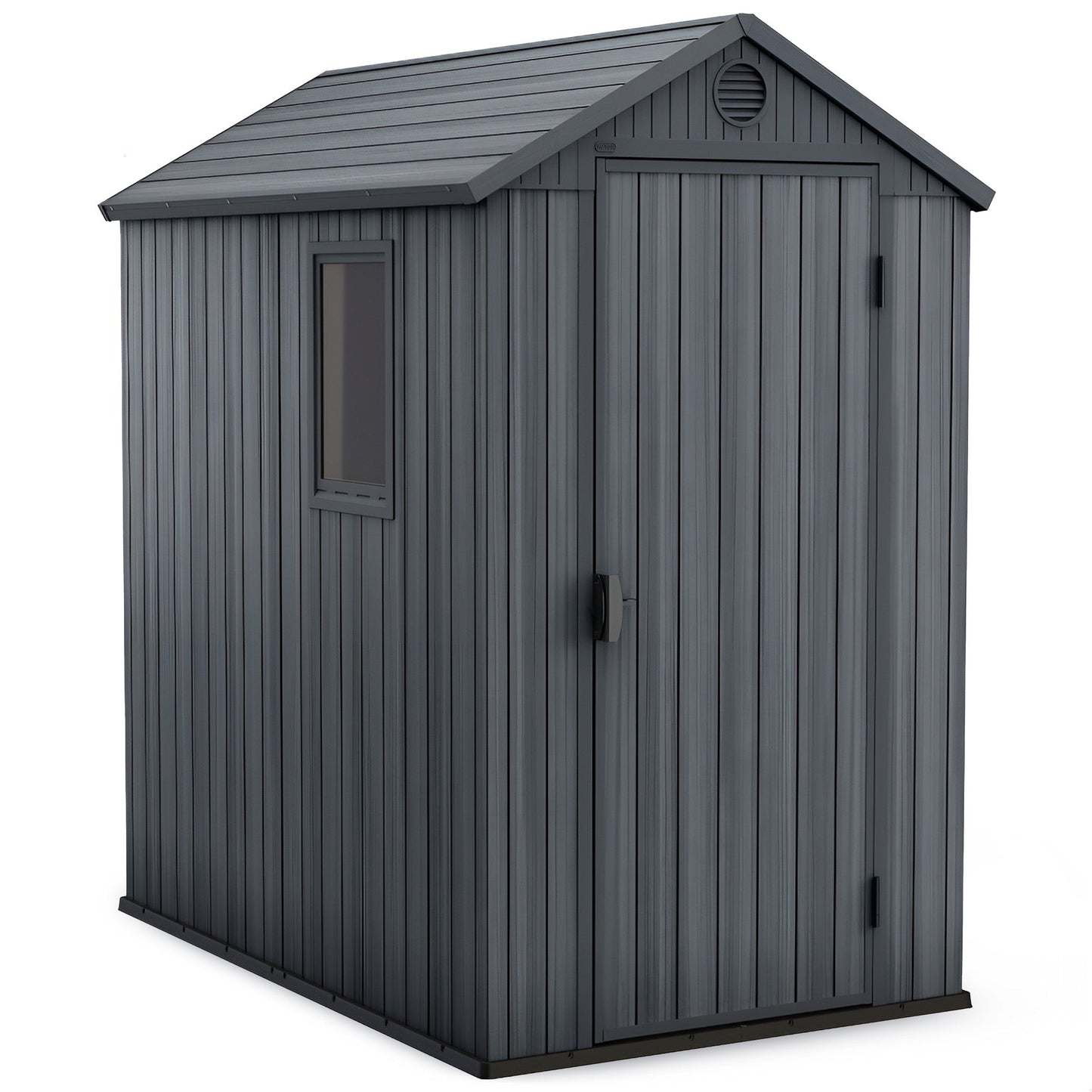 Keter Darwin 4 Foot x 6 Foot Outdoor Garden Tool Storage Shed w/Window, Graphite