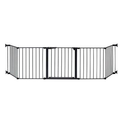 KidCo Custom Fit Auto Closing HearthGate Baby or Fireplace Gate Enclosure, Black