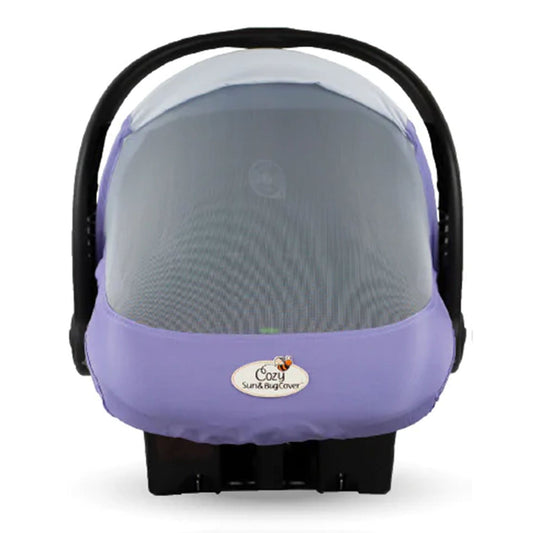 CozyBaby Combo Pack w/ Sun & Bug Cover and Lightweight Summer Cozy Cover, Purple