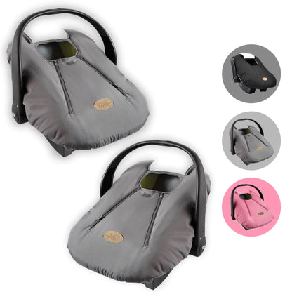 CozyBaby Original Infant Car Seat Cover w/ Dual Zippers & Elastic Edge, Charcoal