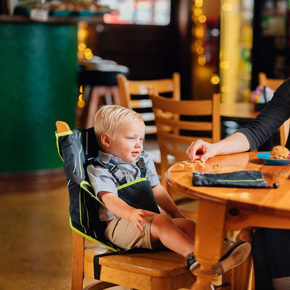 CozyBaby Portable Washable Travel Cloth Easy Seat High Chair, Gray Polka Dot
