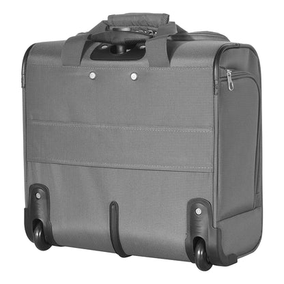 Olympia Lansing Nylon Wheeled Carry On Suitcase w/Divider, Gray