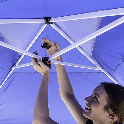 OneTouch 10 Foot x 10 Foot Instant Shade Canopy w/ Center Lock Technology, Blue