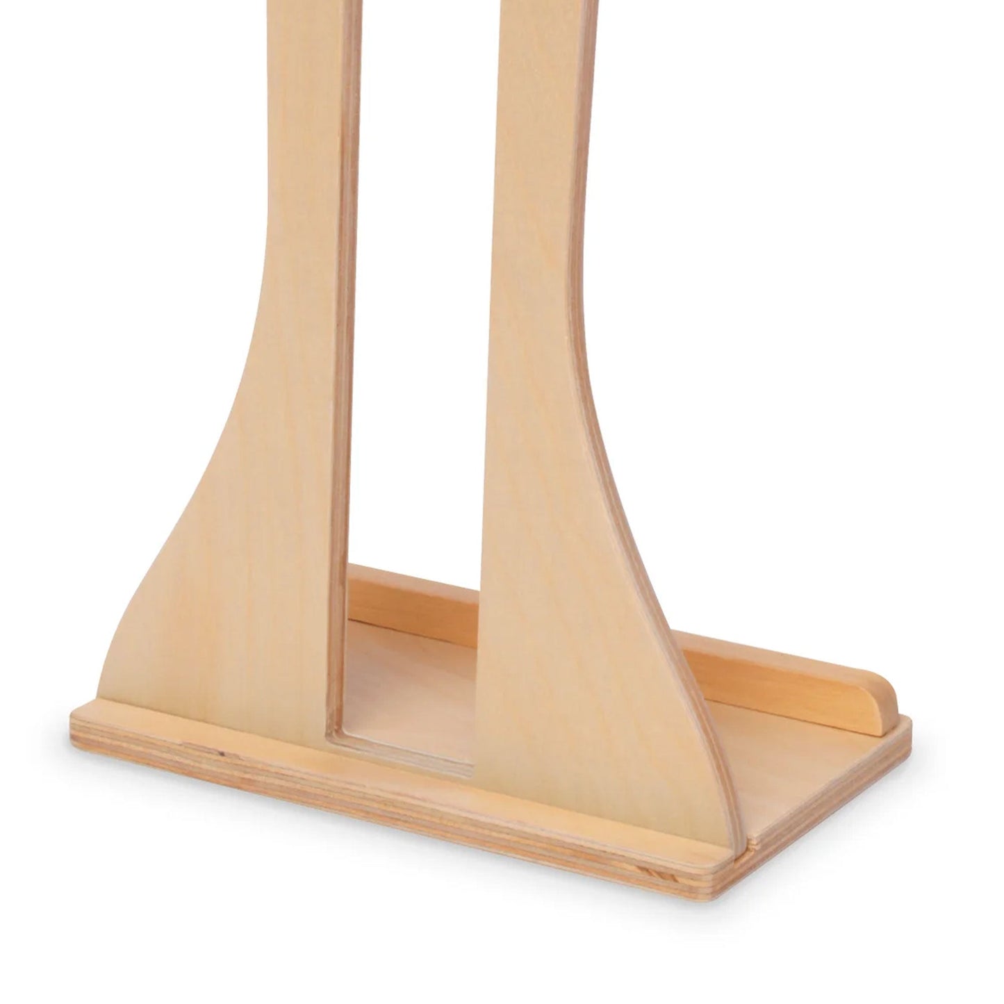 Kinderfeets Child Indoor Floor Wooden Single Bike Stand Storage Rack, Natural