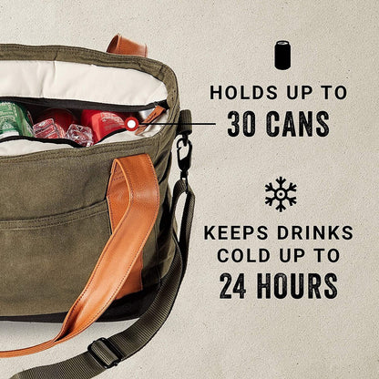 Coleman Banyan Series 30 Can Padded Soft Sided Can Soft Cooler Tote Bag, Olive