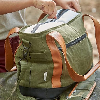 Coleman Banyan Series 30 Can Padded Soft Sided Can Soft Cooler Tote Bag, Olive