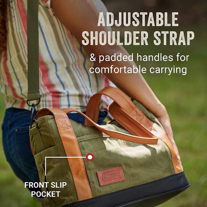 Coleman Banyan Series 30 Can Padded Soft Sided Can Soft Cooler Tote Bag, Olive