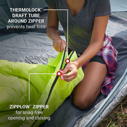 Coleman Kompact Thermolock 40 Fahrenheit Big Tall Contour Sleeping Bag (2 Pack)