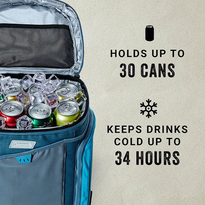 Coleman Sportflex 30 Leakproof Padded Soft Sided Can Soft Cooler Tote Bag, Blue